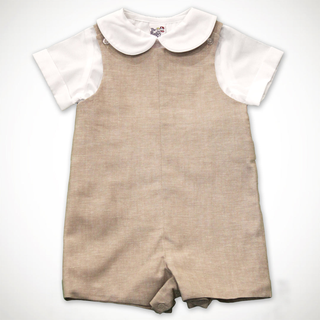 Flax Linen John John with Tabs