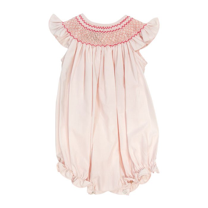 Smocked Pink on Pink Bishop Romper