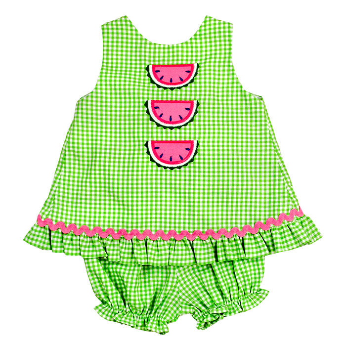 Watermelon Angel Tie Back Dress With Bloomers