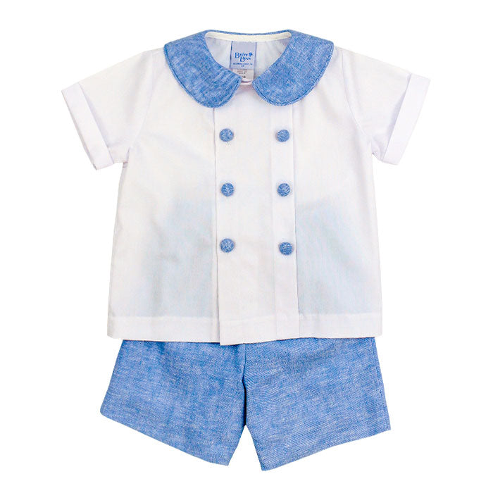 Sky Linen Dressy Short Set
