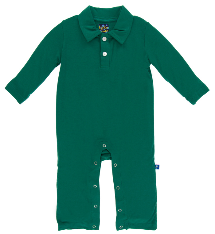 Shady Glade Long Sleeve Polo Romper