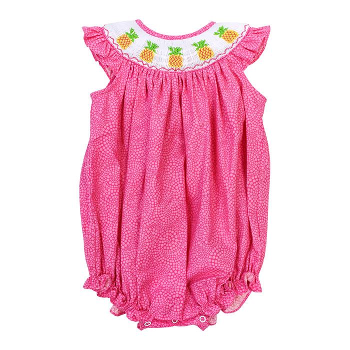 Smocked Pineapple Bishop Romper
