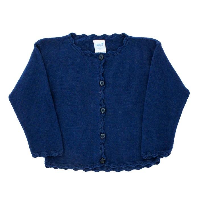 Girls Navy Cardigan Sweater