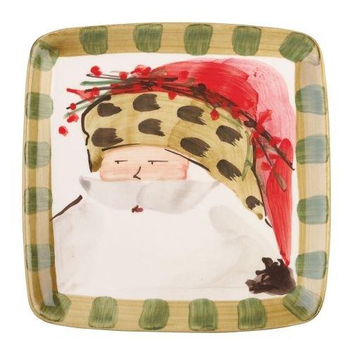 Old St. Nick Square Salad Plate - Animal Hat