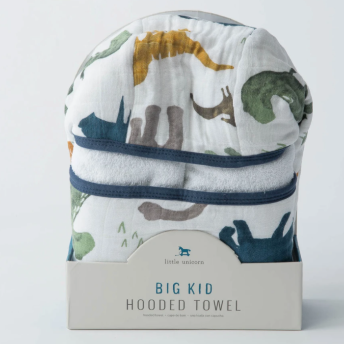 Big Kid Hooded Towel - Dino Friends