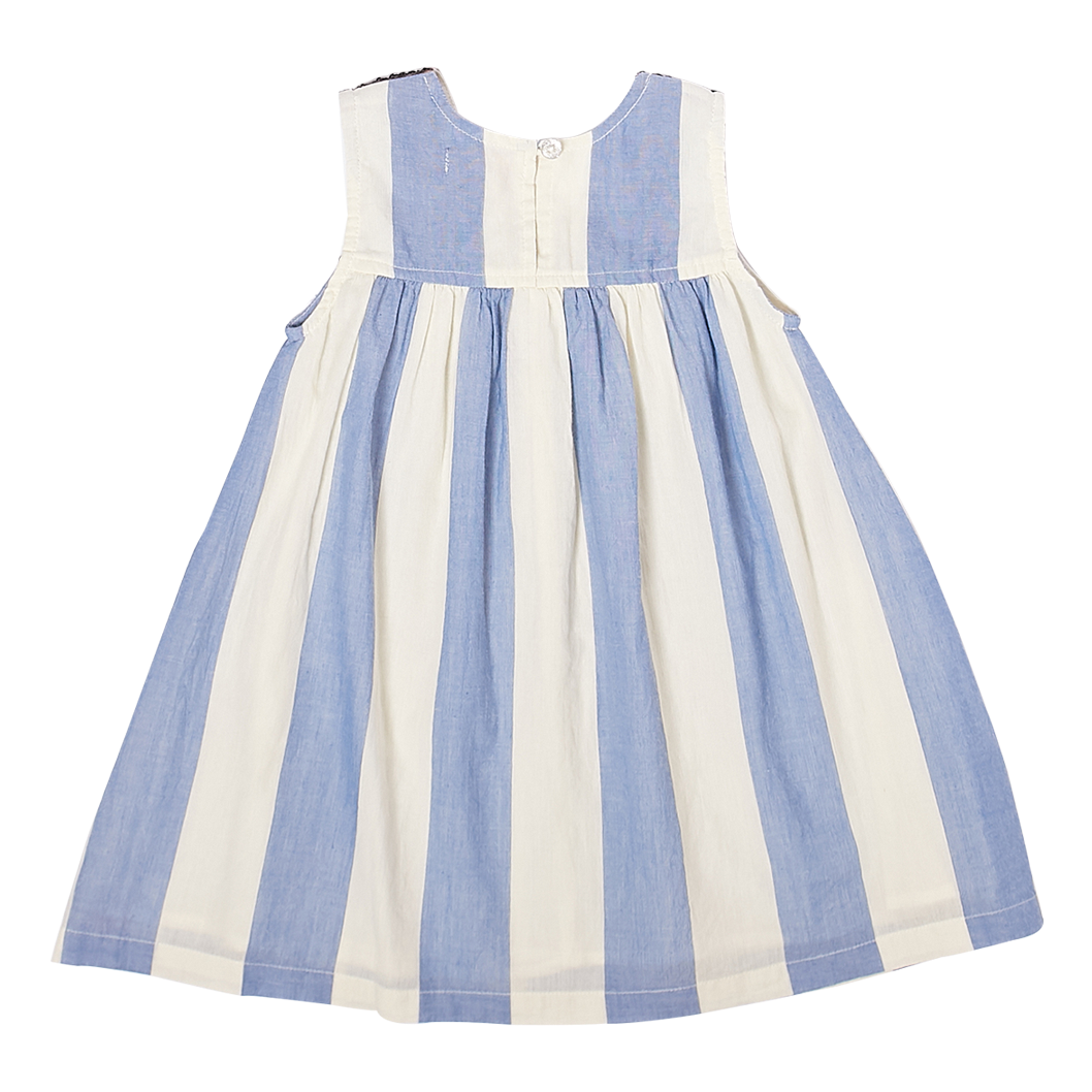 Riviera/Antique White Stripe Courtney Dress