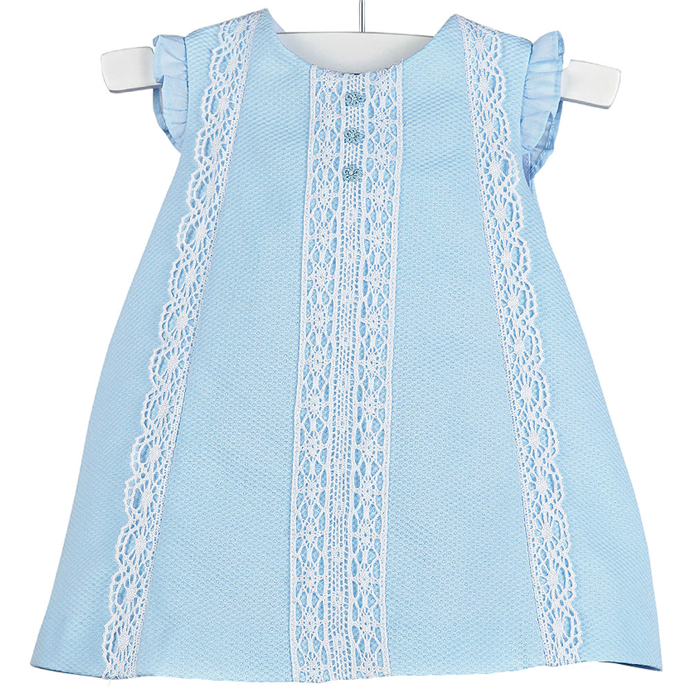 Luli & Me Blue Pique Dress