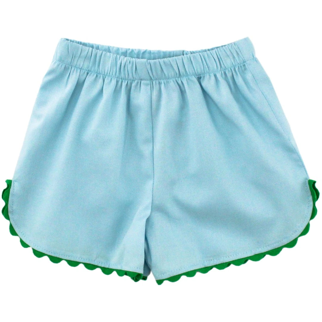Light Blue Pinwale Shorts