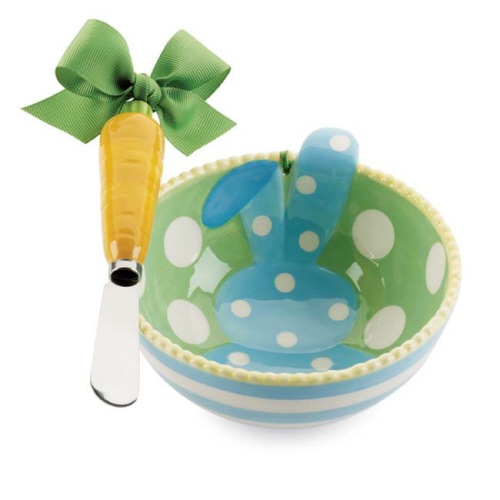 Bunny Dip Bowl with Carrot Spreader