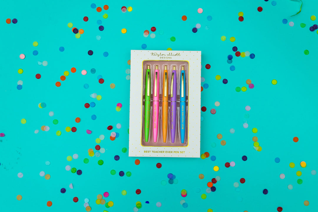 Best Teacher Ever Pen Set in Gift Box