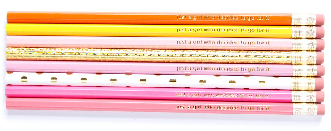 Just a Girl Who Decided To Go For It Pencil Set