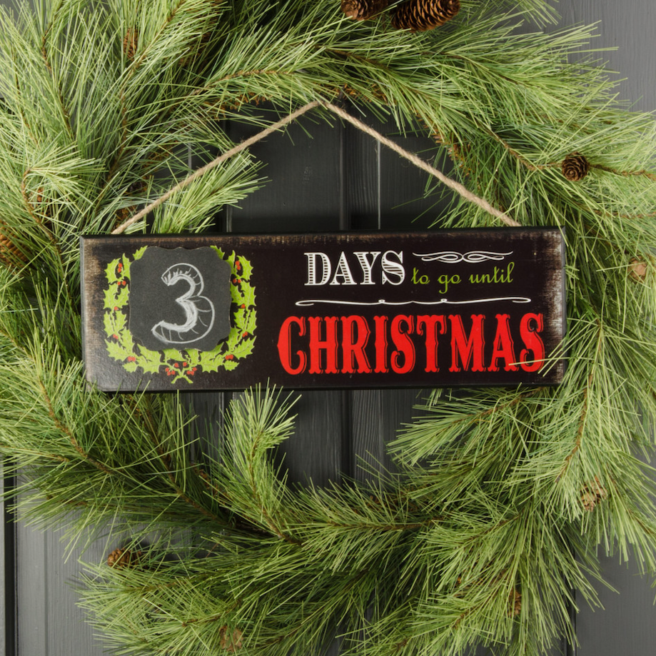 16" Count Down to Christmas Chalkboard Sign