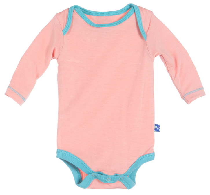 Blush with Glacier Long Sleeve One Piece