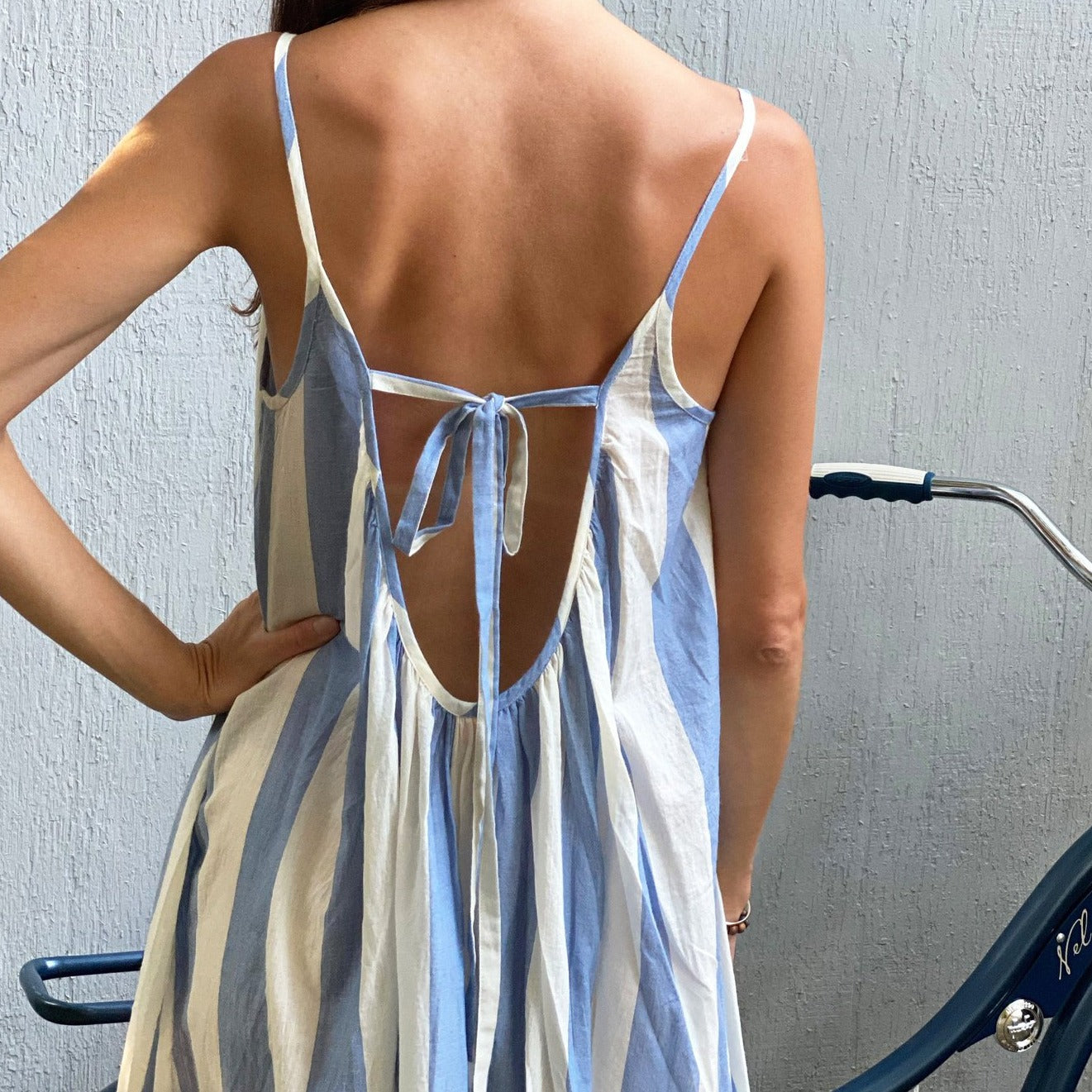 Riviera/Antique White Stripe Andie Dress
