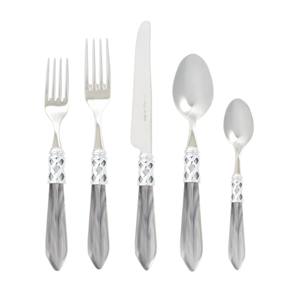 Aladdin Brilliant Light Grey Five Piece Place Setting