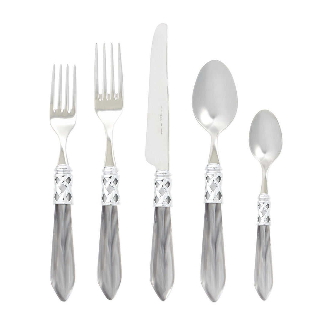 Aladdin Brilliant Light Grey Five Piece Place Setting