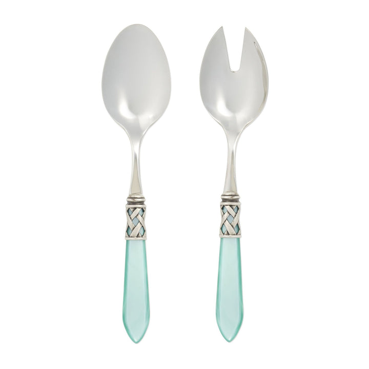 Aladdin Antique Aqua Salad Server Set