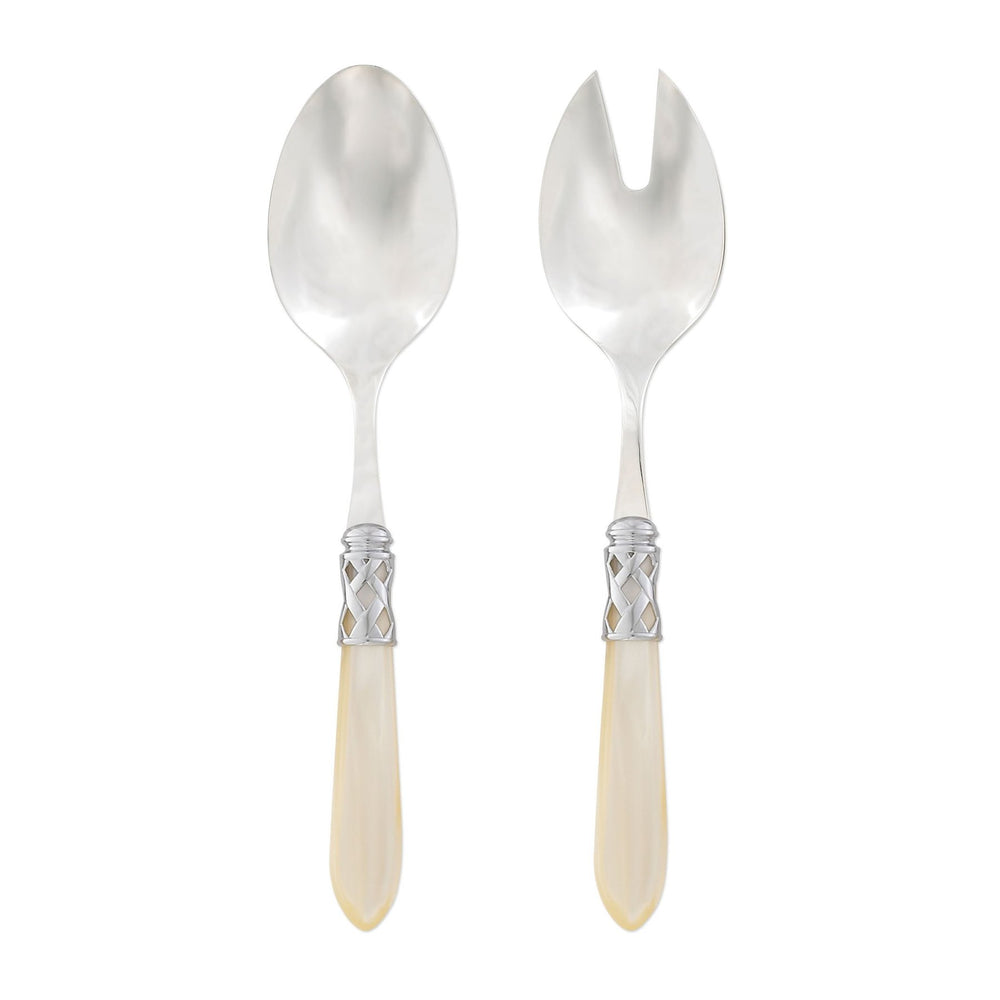 Aladdin Brilliant Ivory Salad Server Set