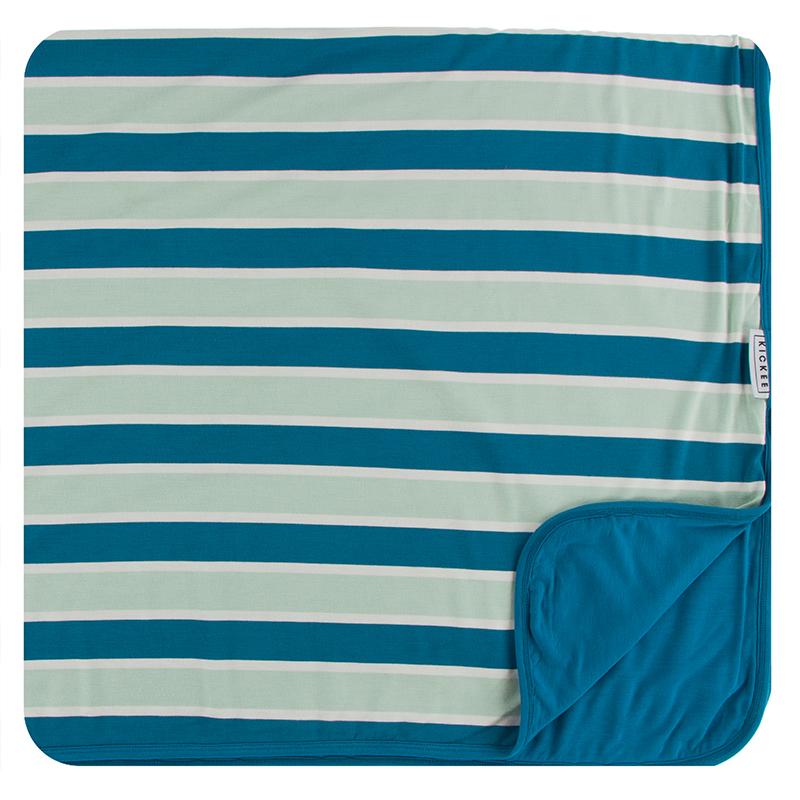 Seaside Cafe Stripe Toddler Blanket