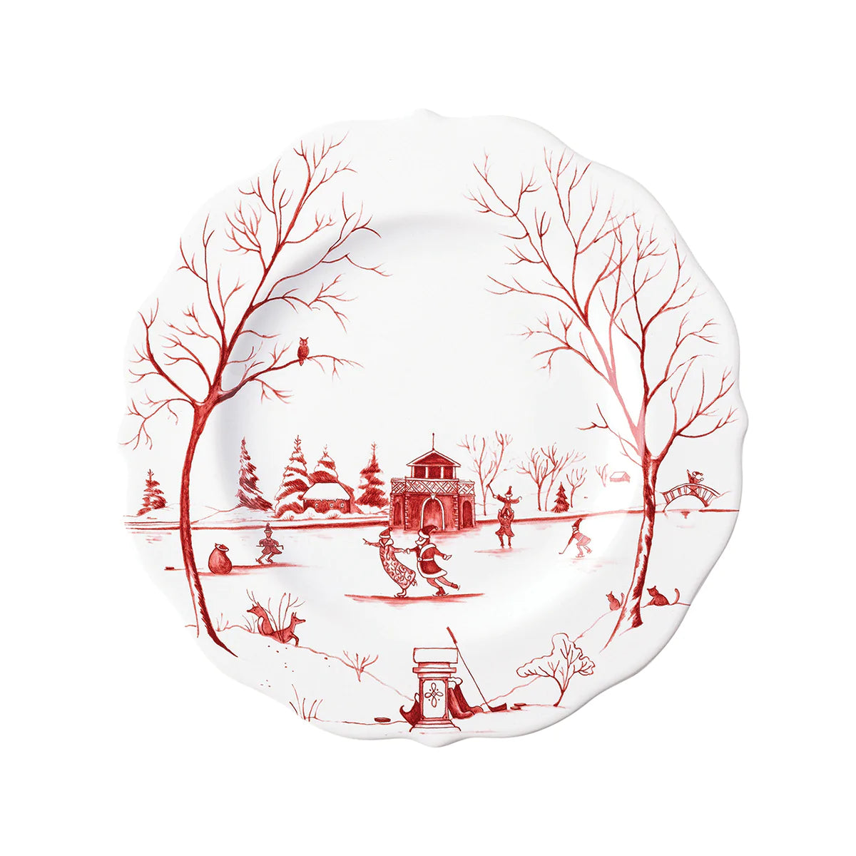 Country Estate Winter Frolic Ruby 4pc Setting