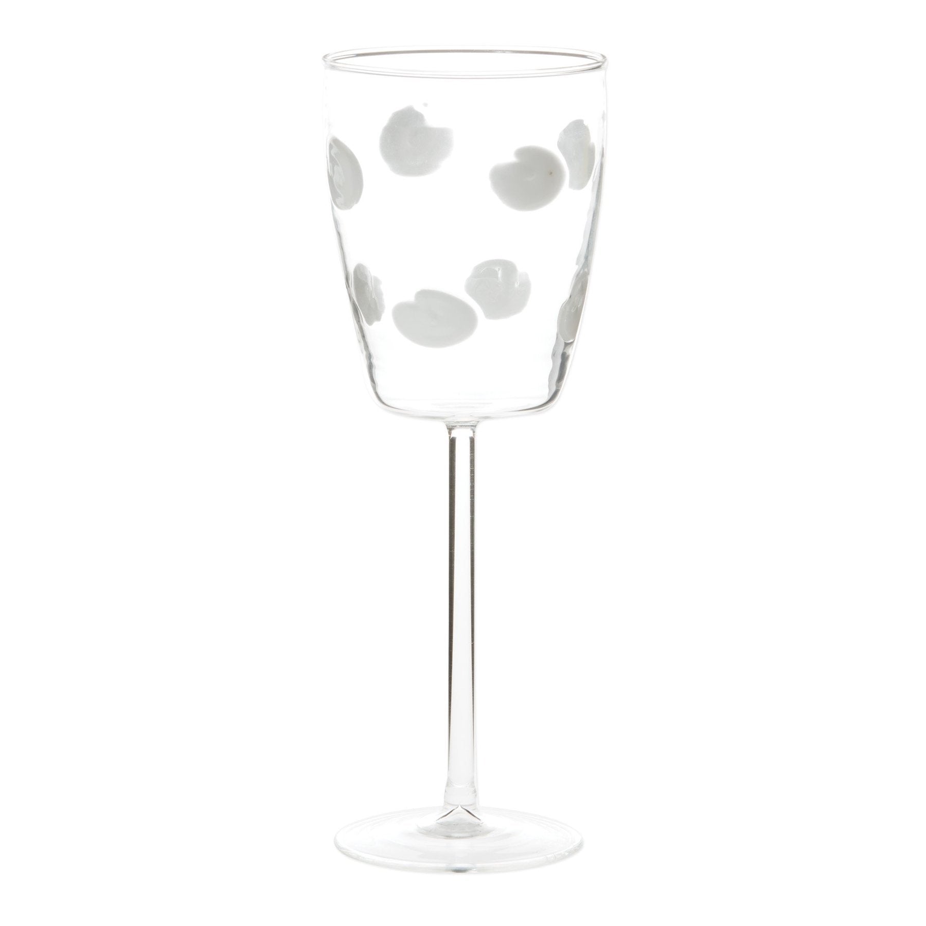 White Drop Wine Glass