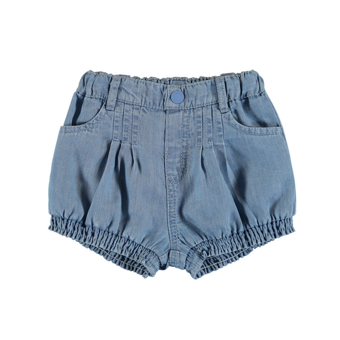Denim Elastic Shorts