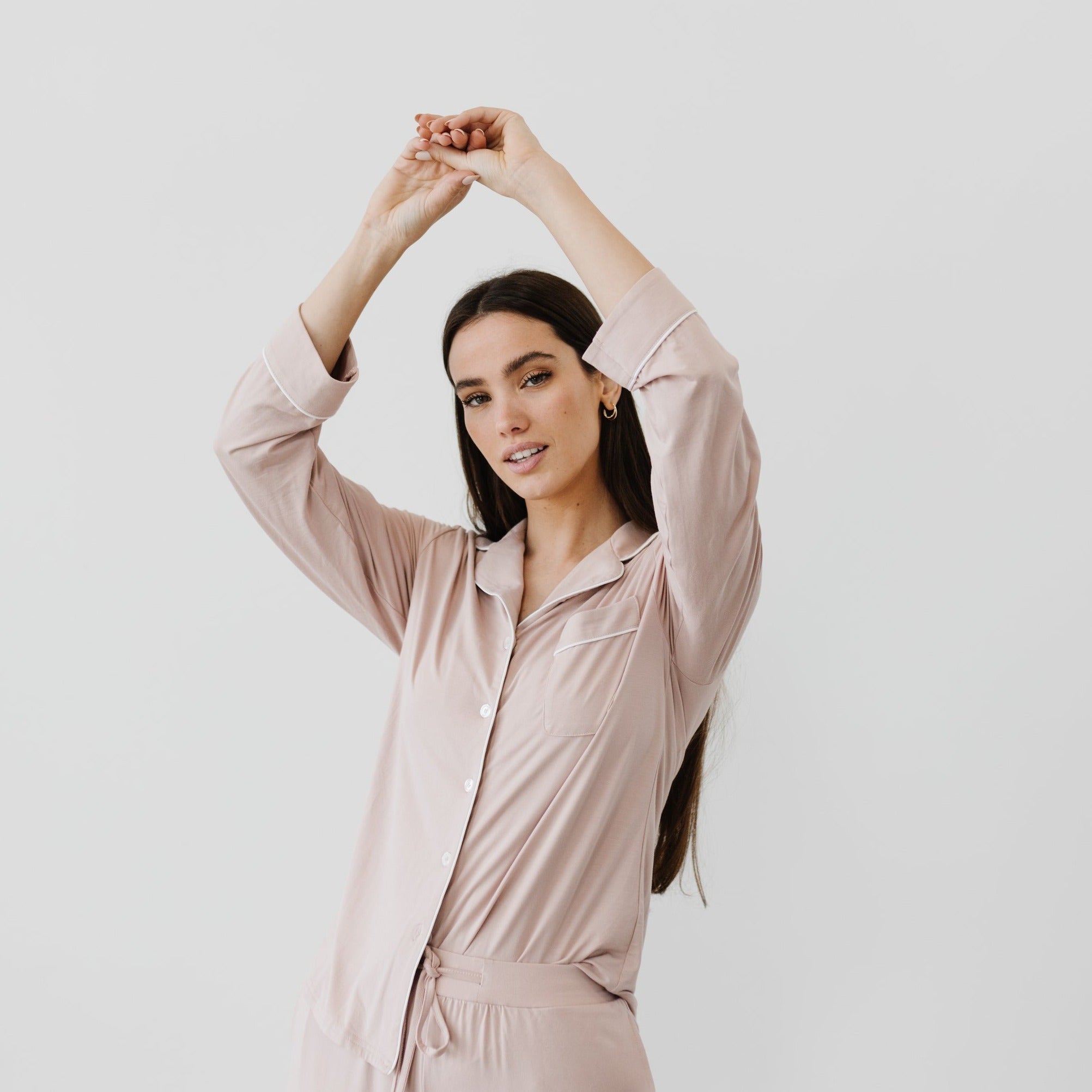 Long Sleeve Stretch-Knit Bamboo Pajama Set