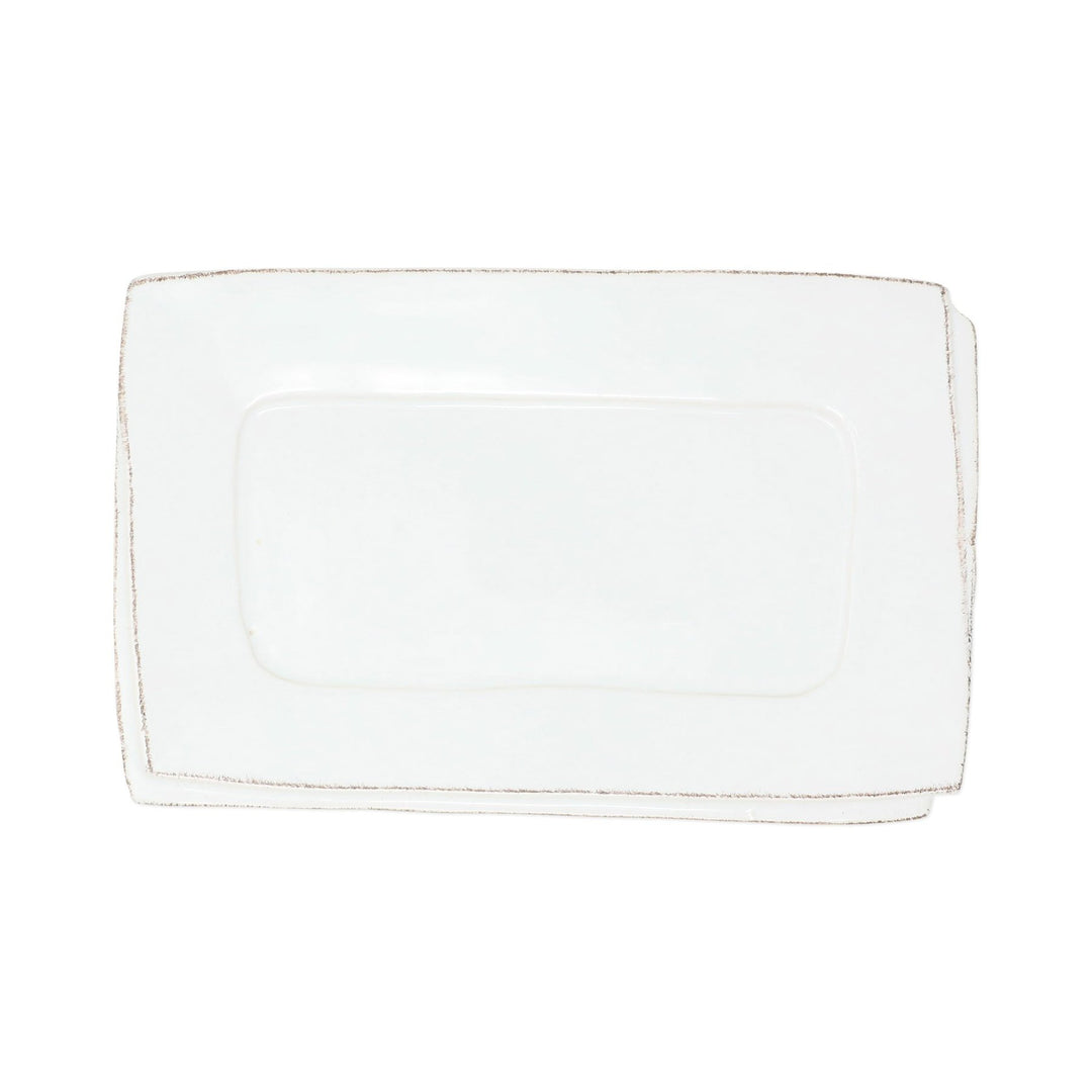 Lastra White Small Rectangular Tray