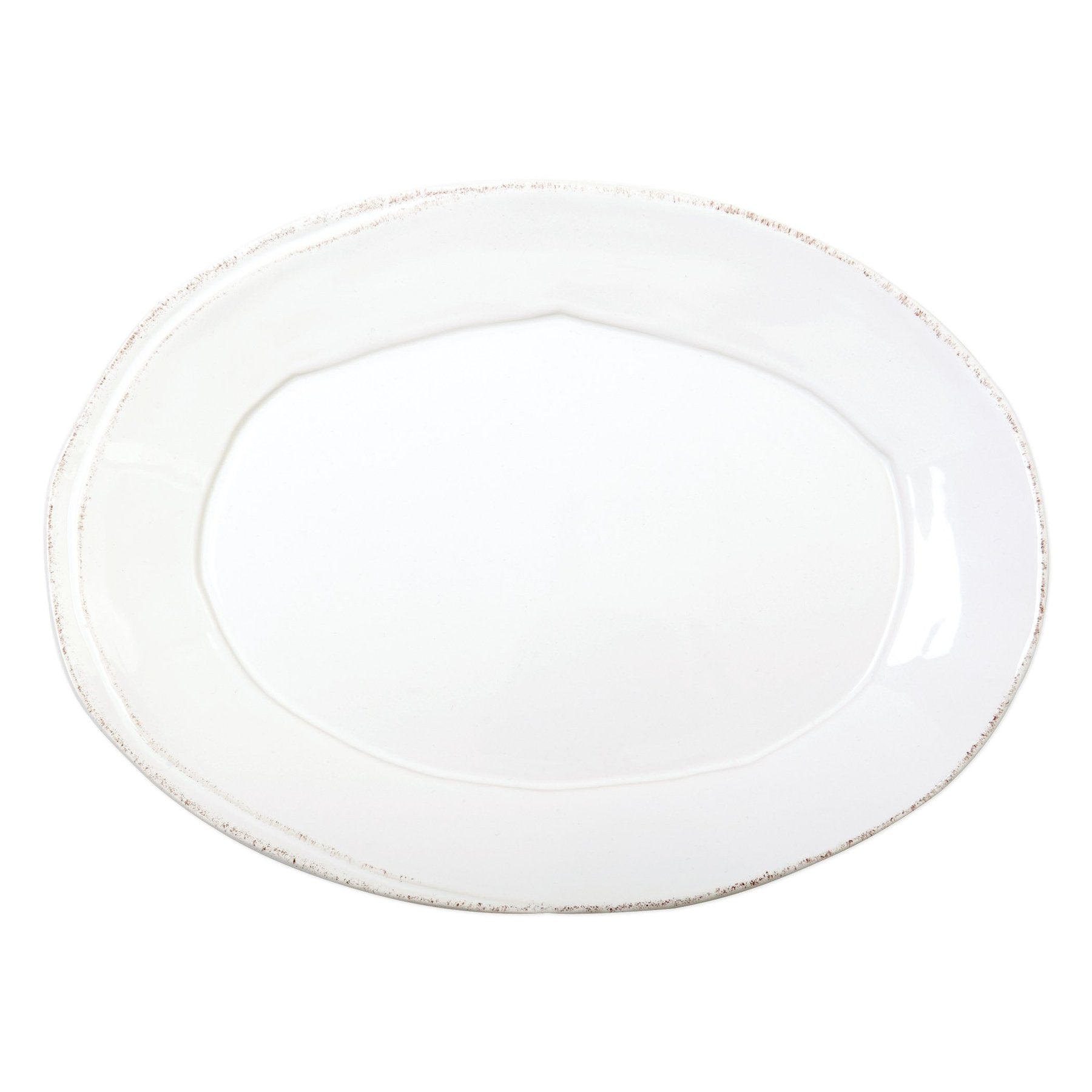 White Lastra Small Oval Platter