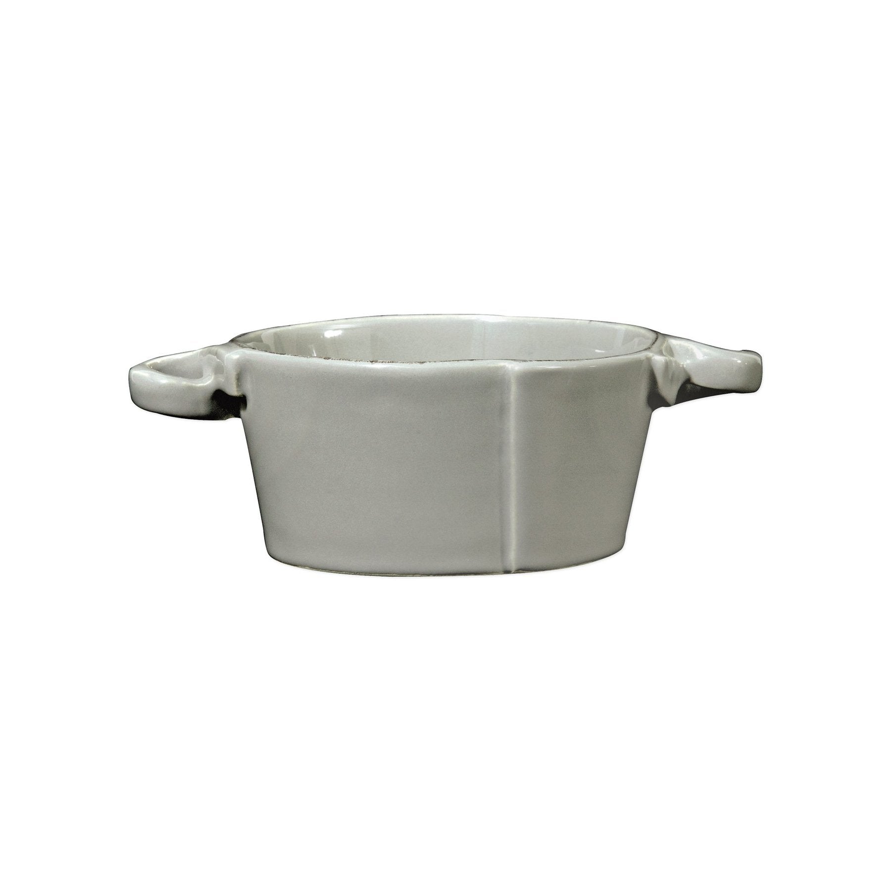 Lastra Grey Small Handled Bowl
