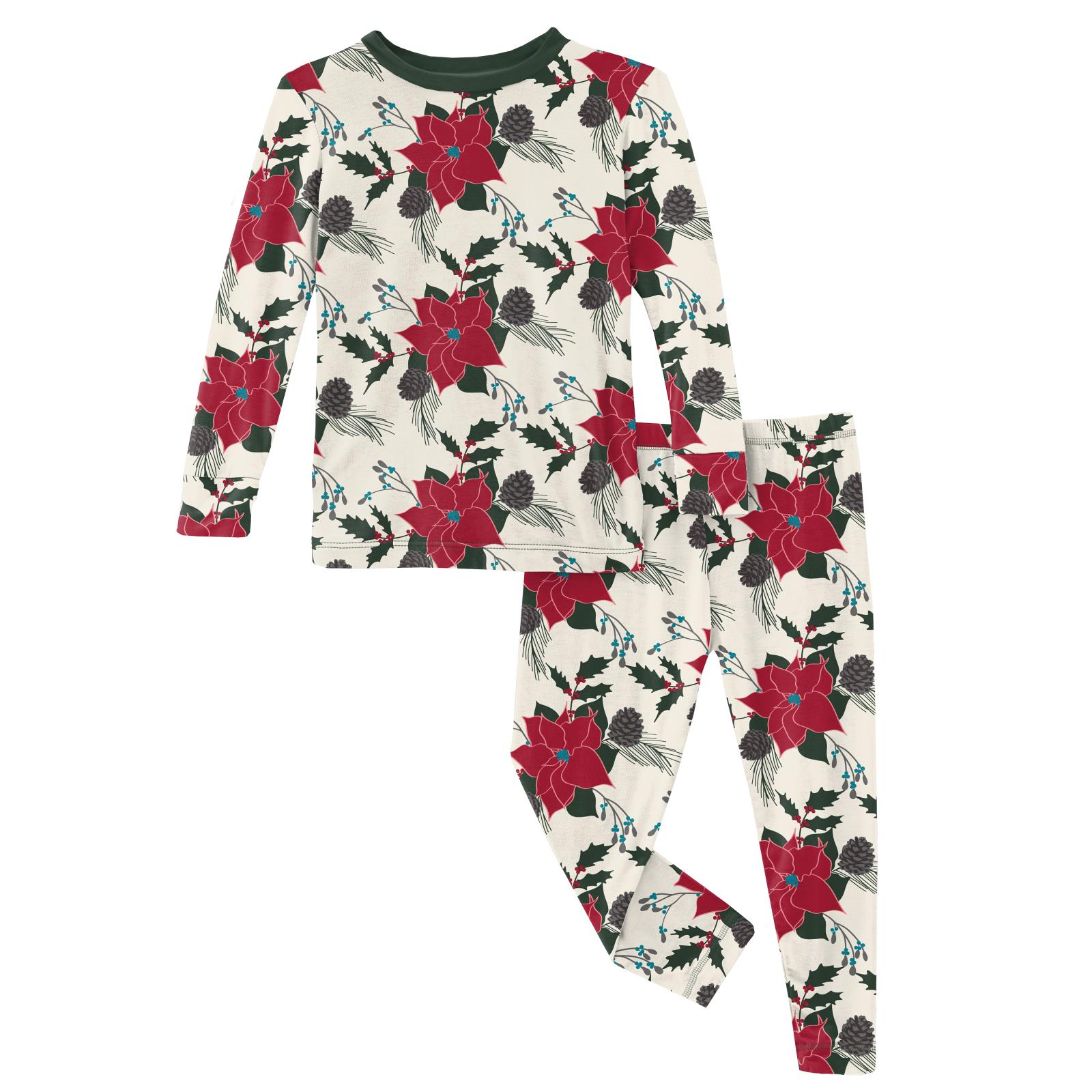 Christmas Floral Long Sleeve Pajama Set