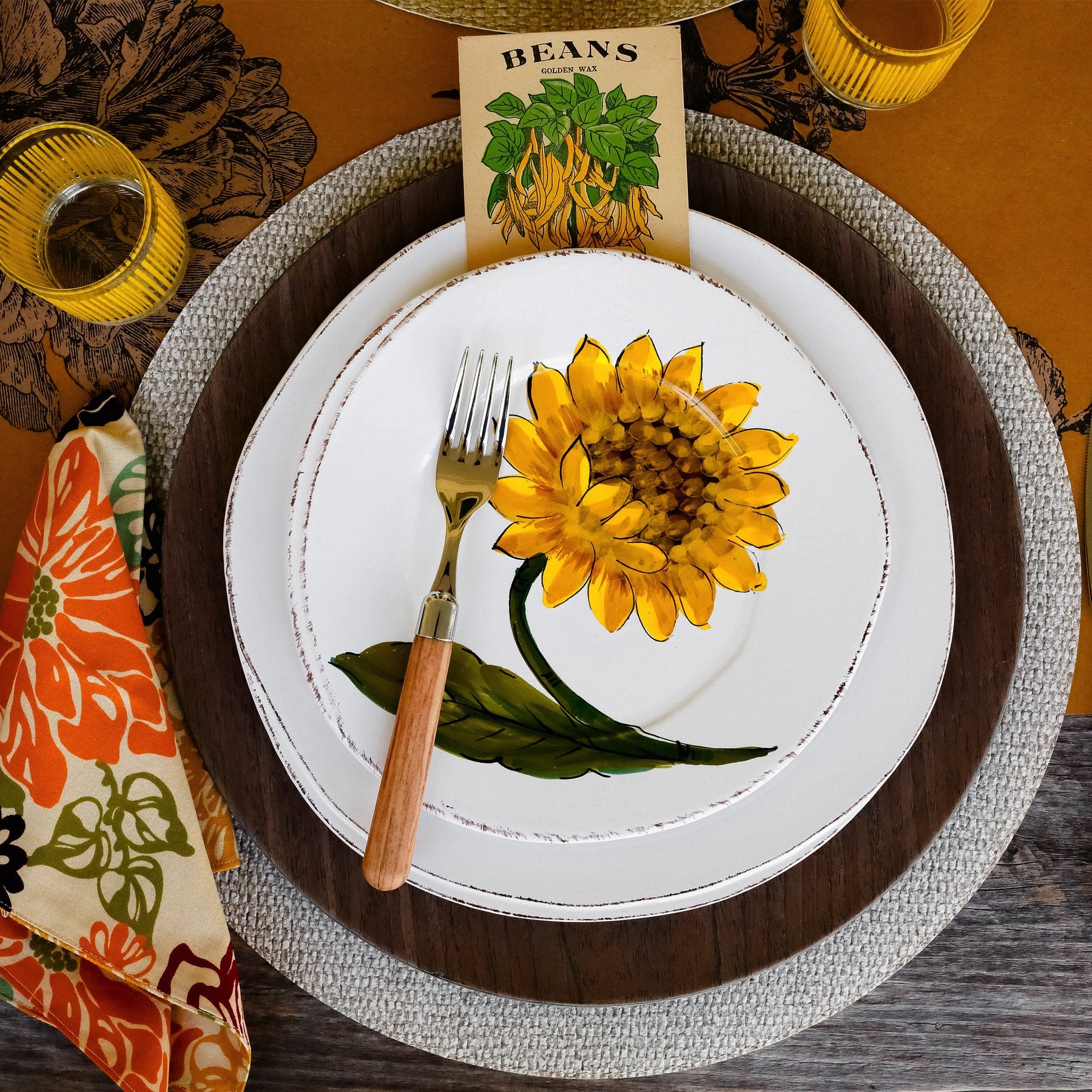 Lastra Sunflower Salad Plate