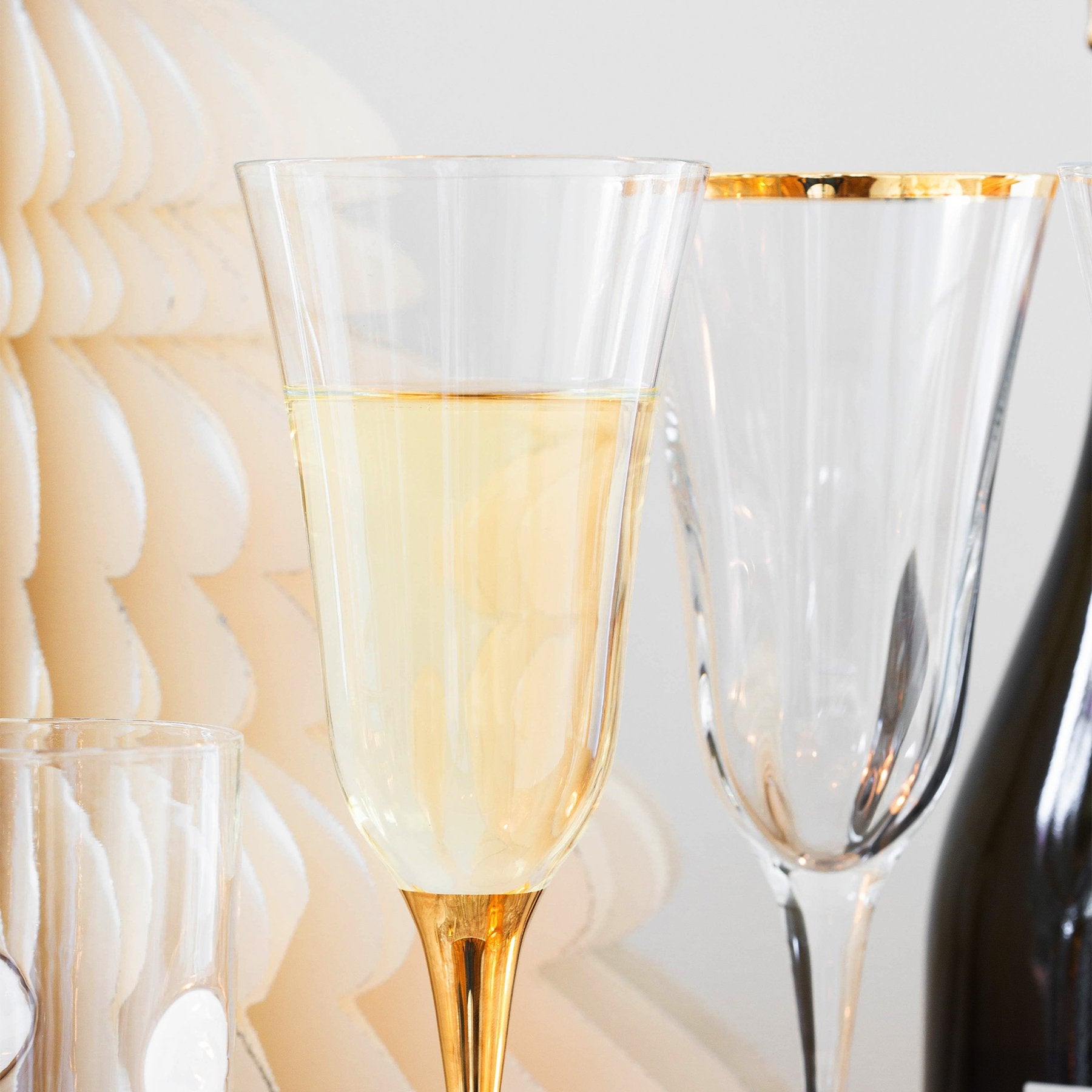 Optical Gold Champagne Glass