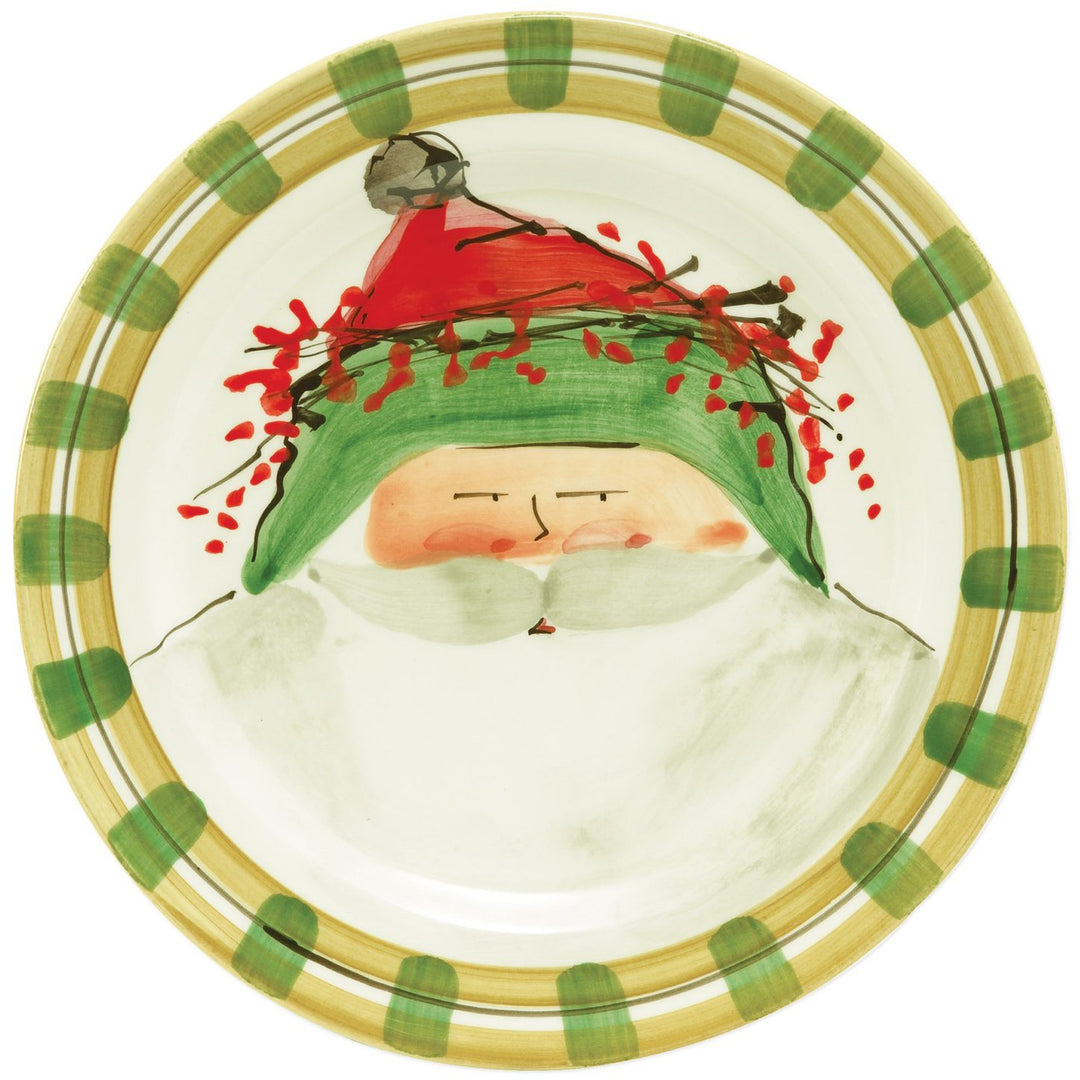Old St. Nick Dinner Plate - Green Hat