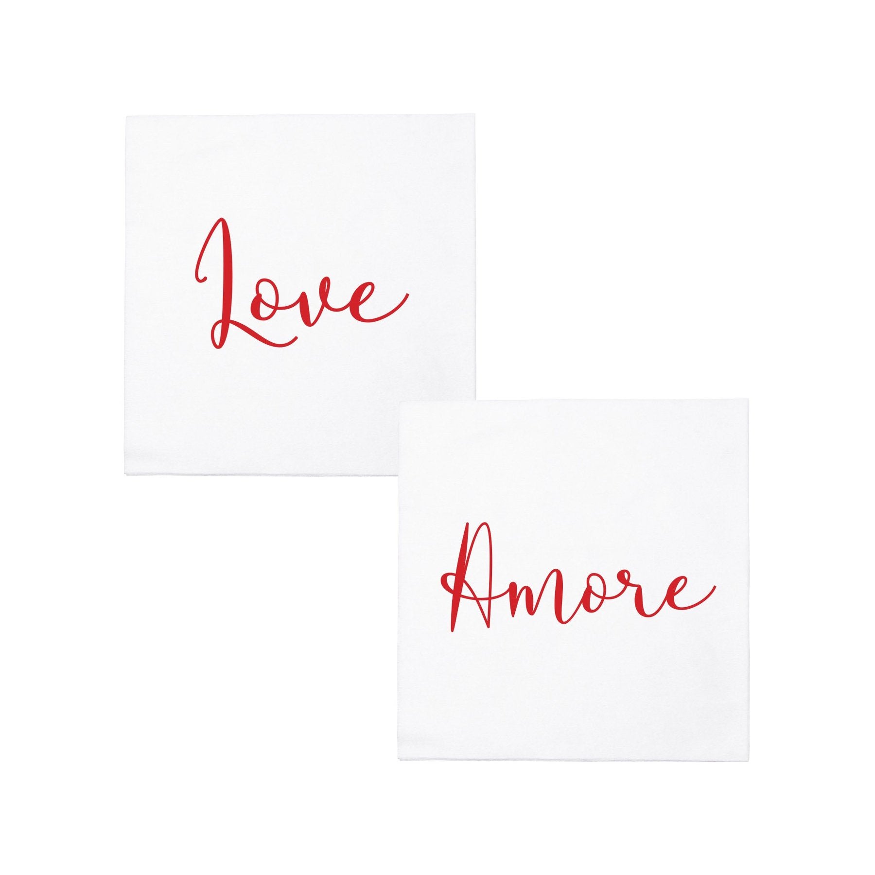 Papersoft Napkins Love/Amore Cocktail Napkins - Pack of 20