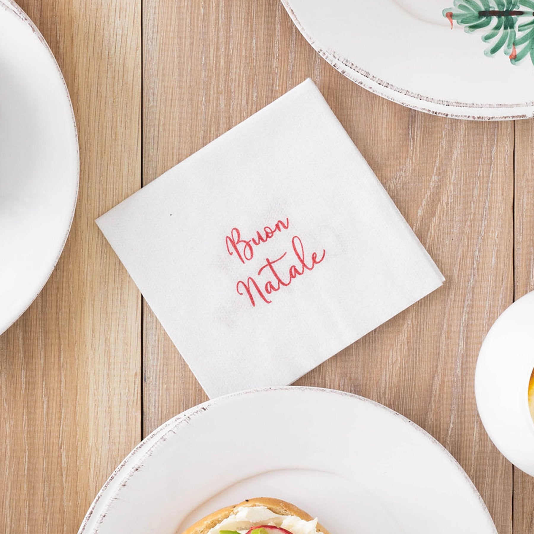 Papersoft Napkins Merry Christmas/ Buon Natale Cocktail Napkins - Pack of 20