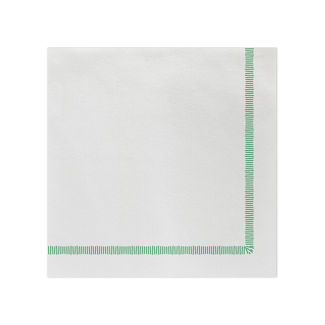 Papersoft Napkins Fringe Green Dinner Napkins - Pack of 20