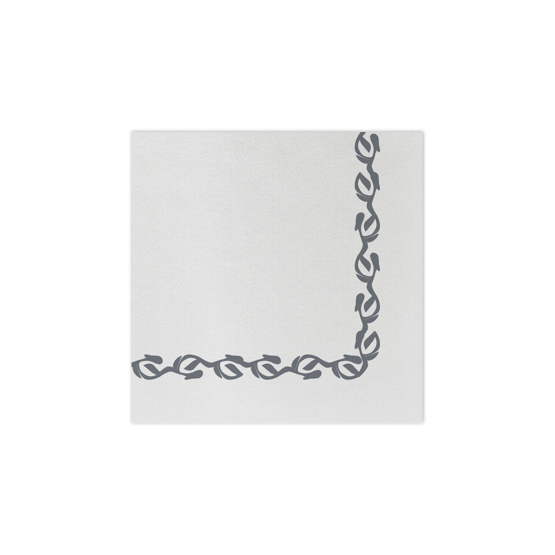 Papersoft Napkins Florentine Grey Cocktail Napkins - Pack of 20