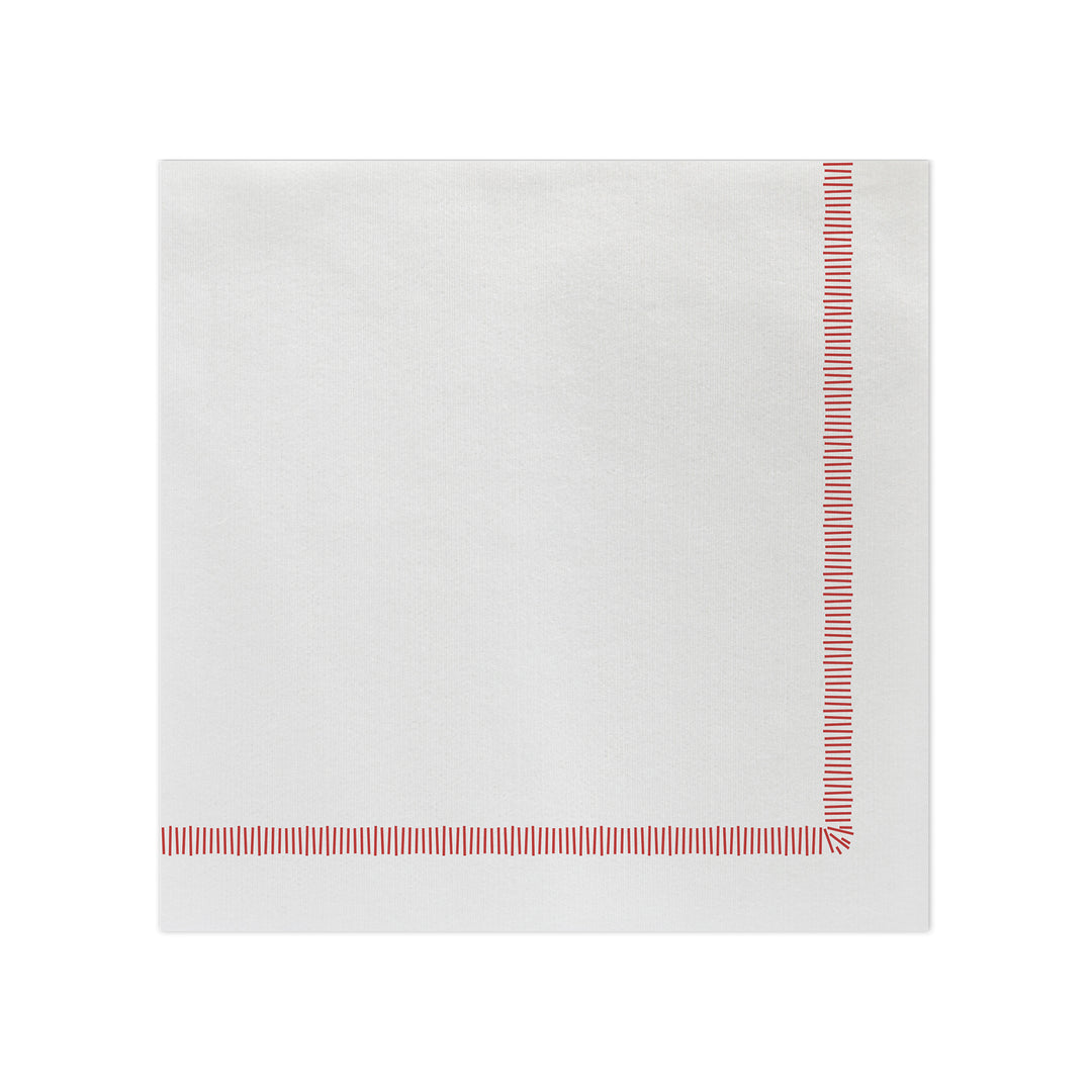 Papersoft Napkins Fringe Red Dinner Napkins - Pack of 20