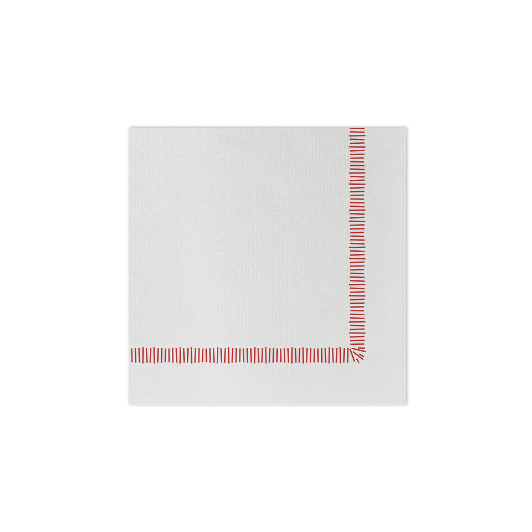 Papersoft Napkins Fringe Red Cocktail Napkins - Pack of 20