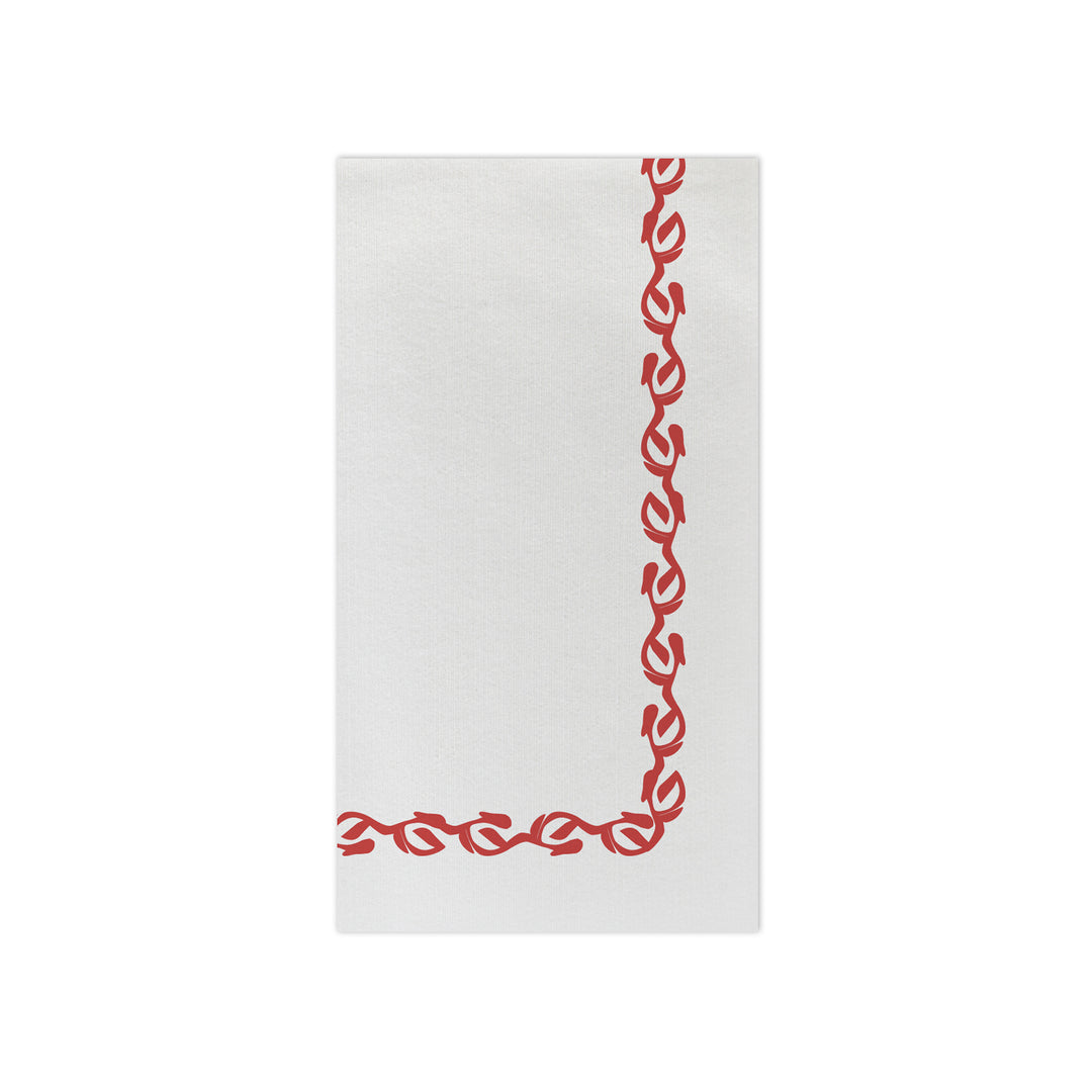 Papersoft Napkins Florentine Red Guest Towels - Pack of 20