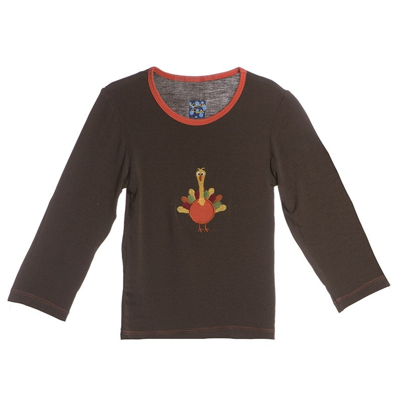 Bark Turkey Long Sleeve Applique Tee