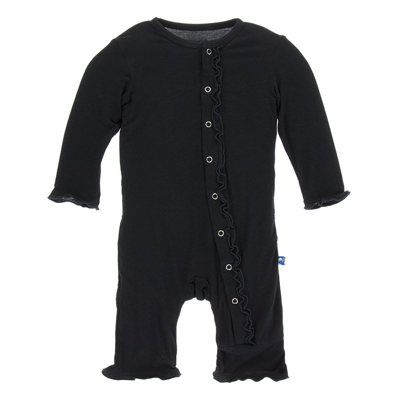 Midnight Muffin Ruffle Coverall w/ Snaps