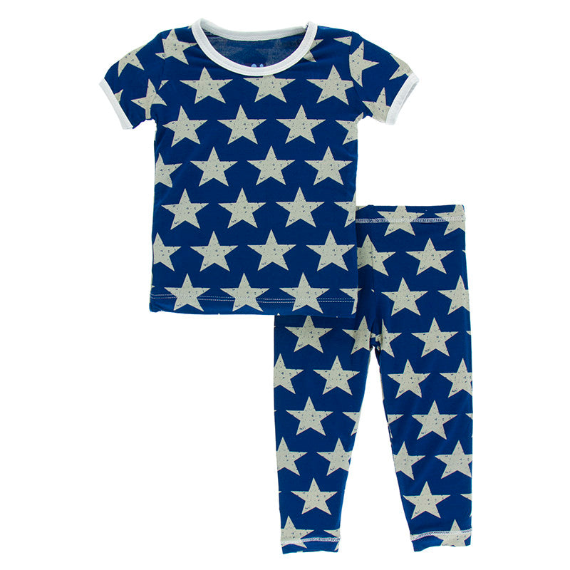 Vintage Stars Short Sleeve Pajama Set