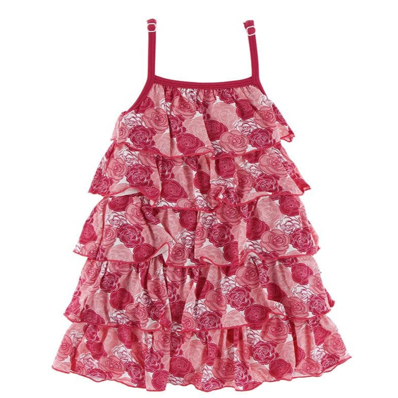 Roses Tiered Ruffle Dress