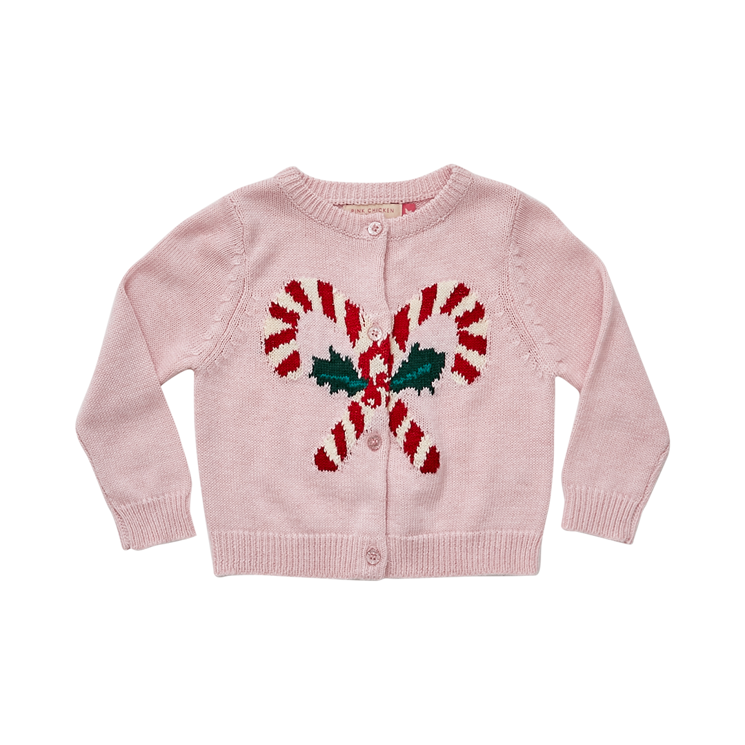 Strawberry Cream Candy Canes Baby Holiday Sweater