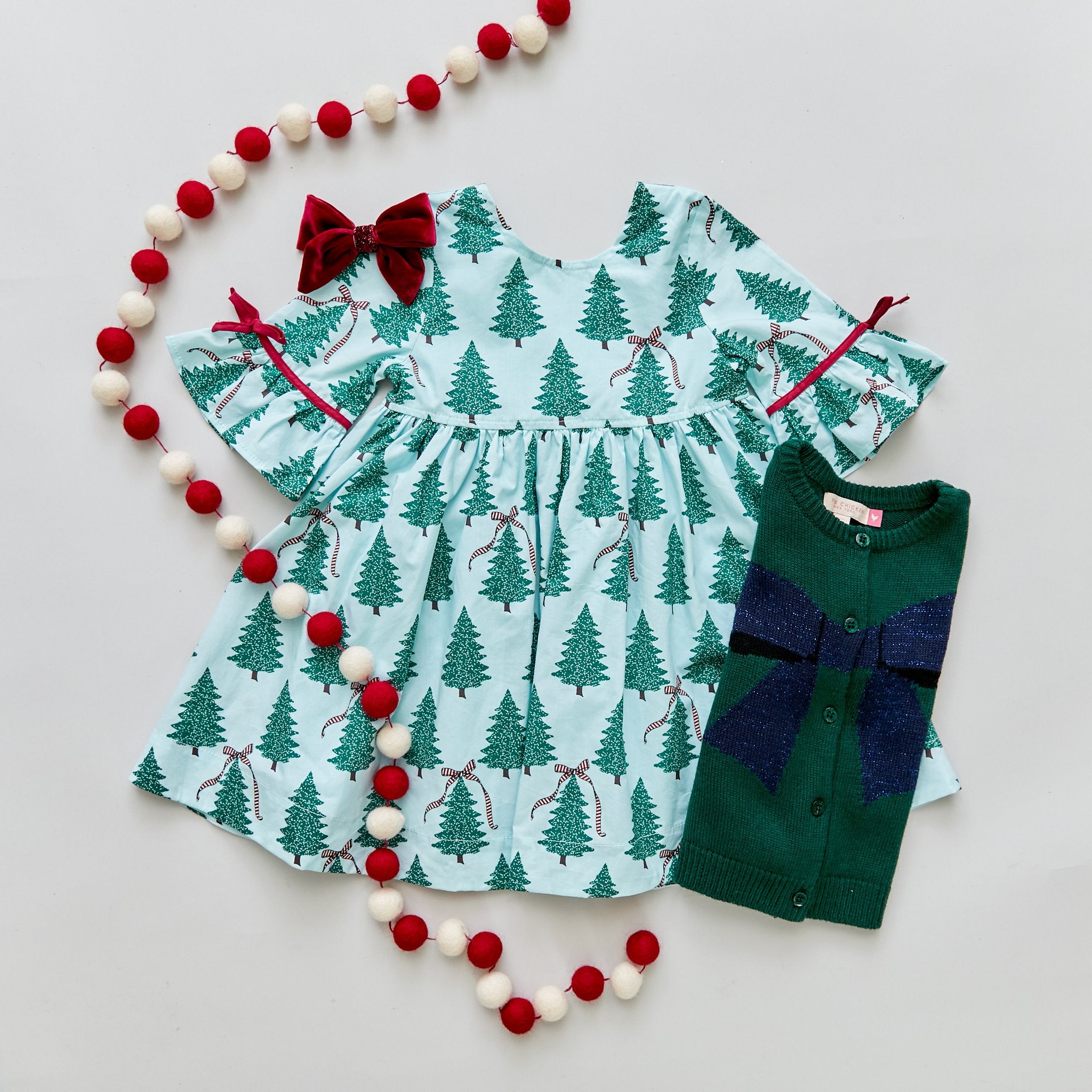 Evergreen Bow Holiday Sweater