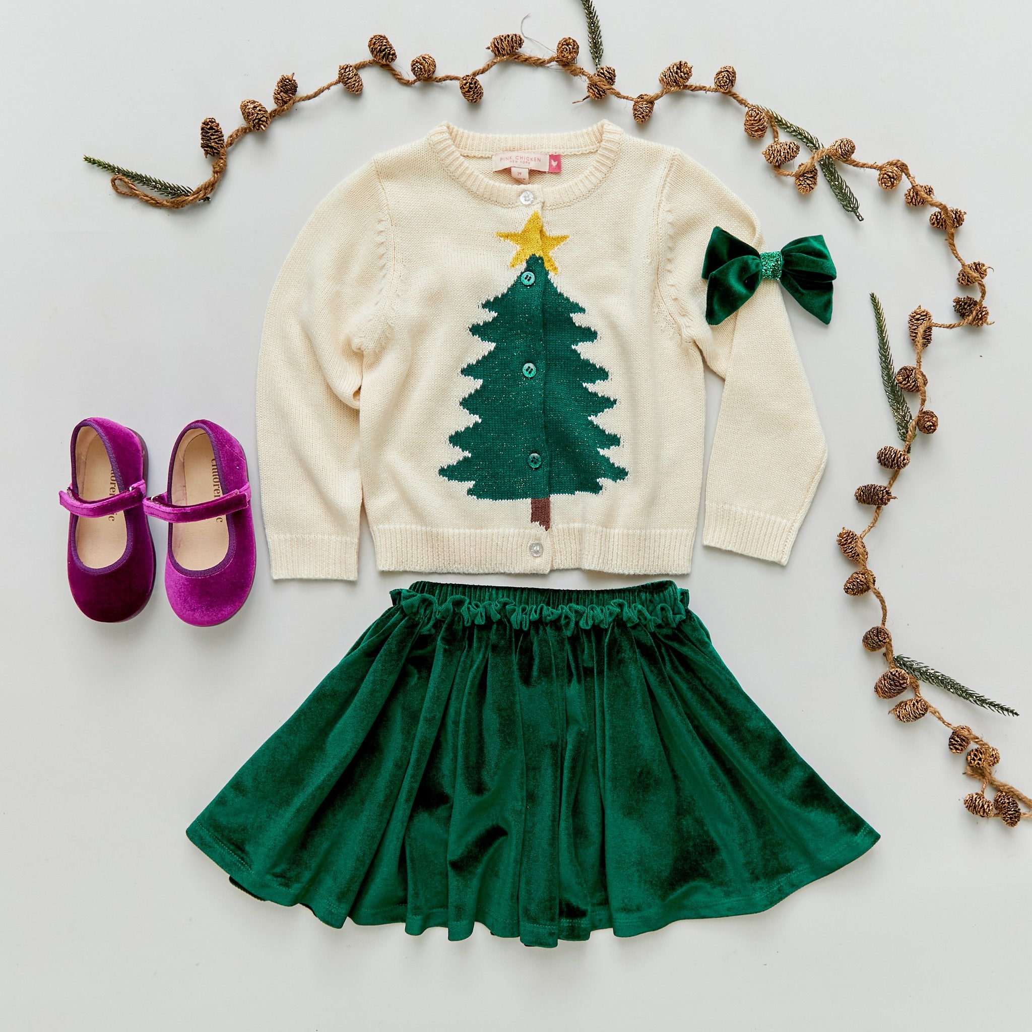 Cream Tree Holiday Sweater