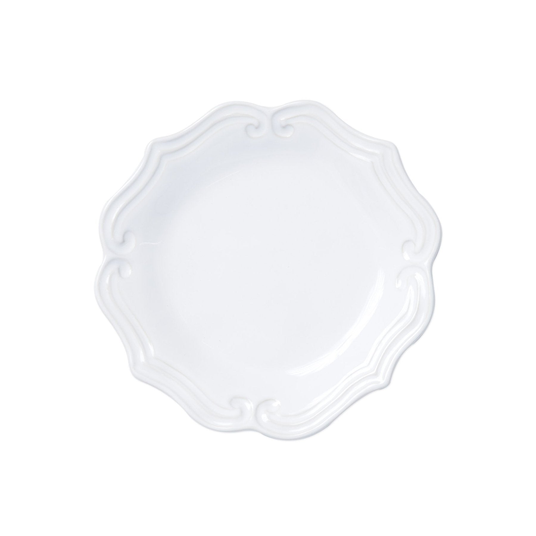 White Incanto Stone Baroque Salad Plate