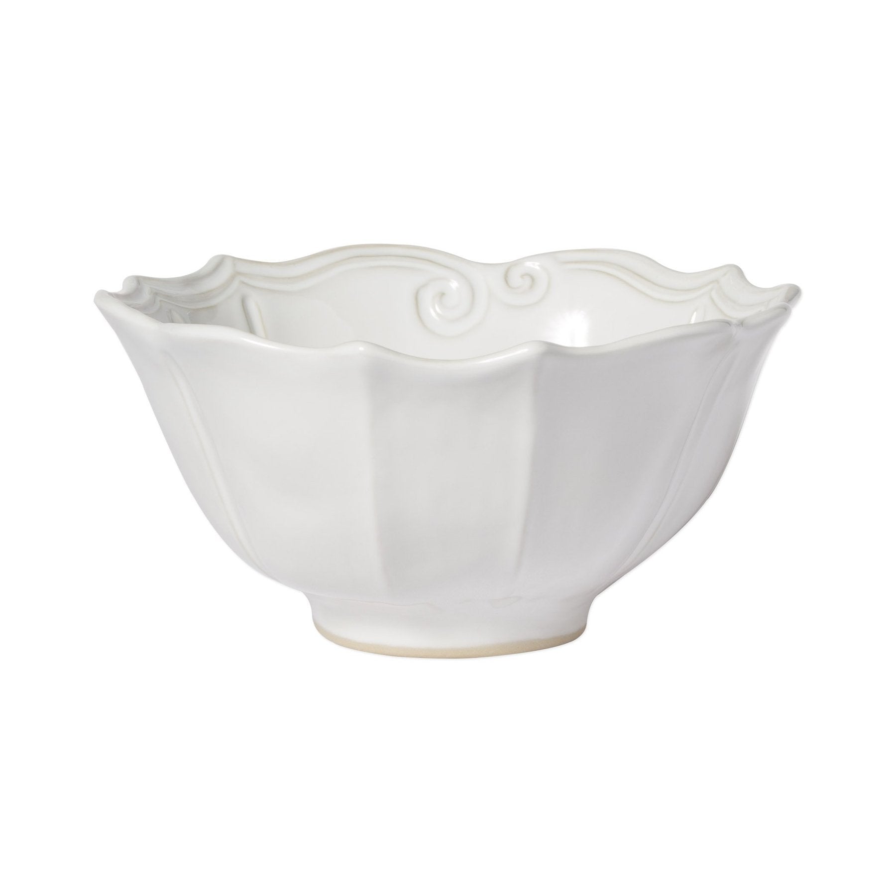 White Incanto Stone Baroque Medium Serving Bowl